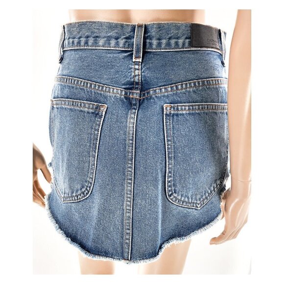 CARMAR Beatrice Distressed Denim Mini Skirt NWT - Picture 4 of 11